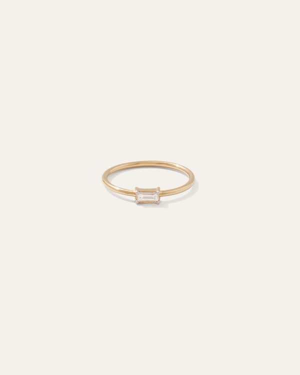 14K East West Diamond Baguette Ring