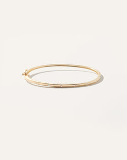 14K Gold Diamond Dot Bangle Bracelet