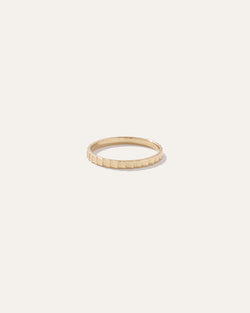14K Gold Ridge Band