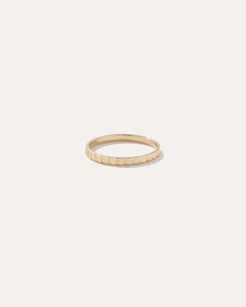 14K Gold Ridge Band