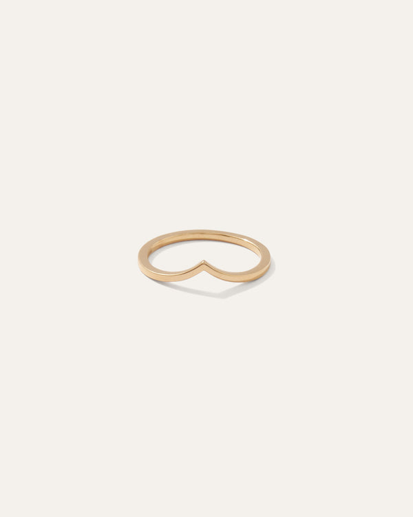 14K Gold Wishbone Ring