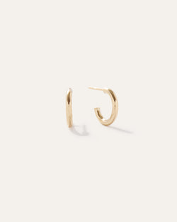 14K Gold Half Huggie Hoops