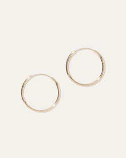 14k Gold Everyday 18mm Hoops