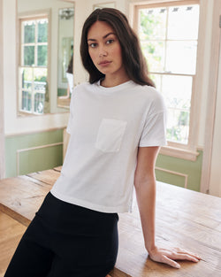 100% Organic Cotton Boxy Pocket Tee