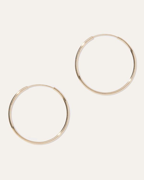 14k Gold Everyday 25mm Hoop Earrings