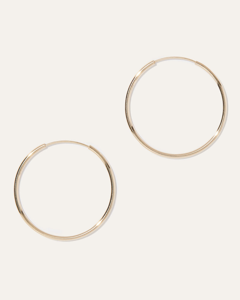 14k Gold Everyday 25mm Hoop Earrings