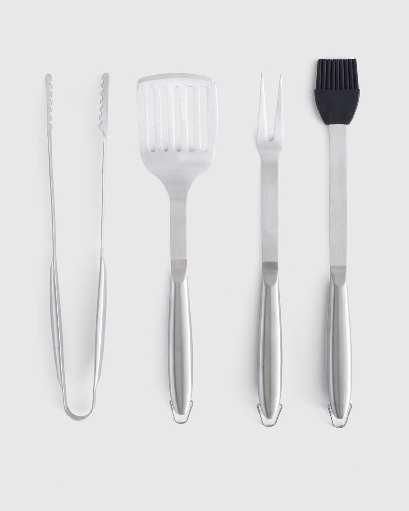 4-Piece Stainless Steel Grill Tool Set