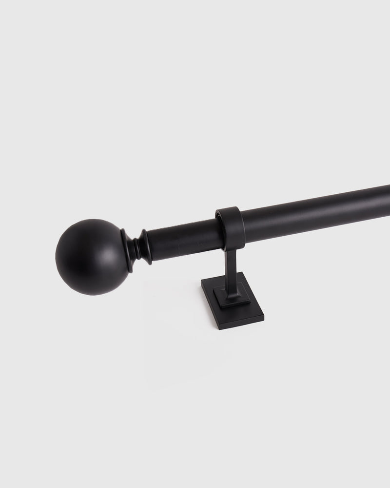Ball Finial Curtain Rod Set