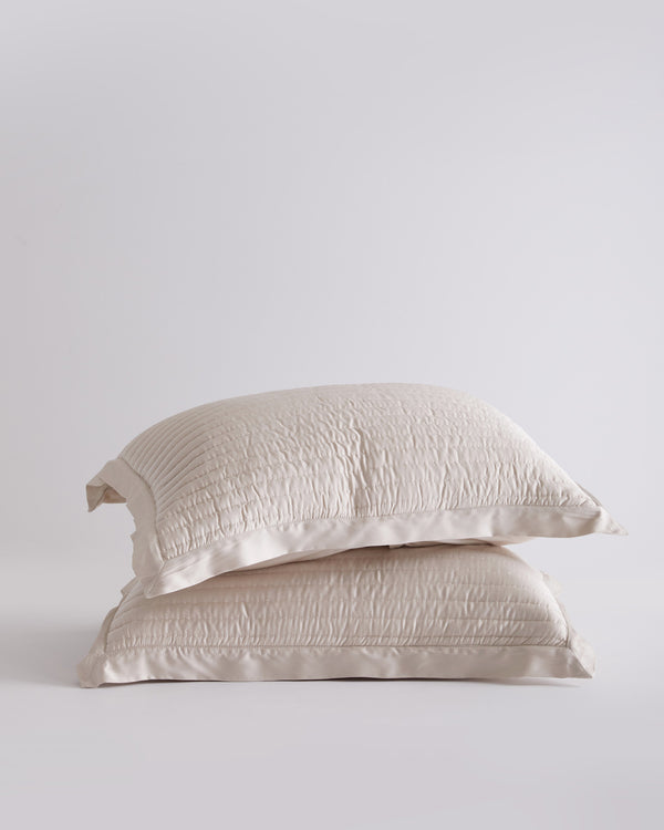Bamboo Channel Quilted Sham Set