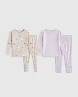 Bamboo Tight Fit Sleep 2-Pack - Baby Girl