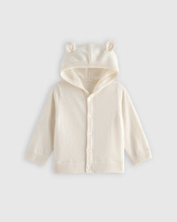 Washable Cashmere Hooded Cardigan