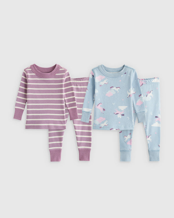 100% Organic Cotton Tight Fit Sleep 2-Pack - Baby Girl1