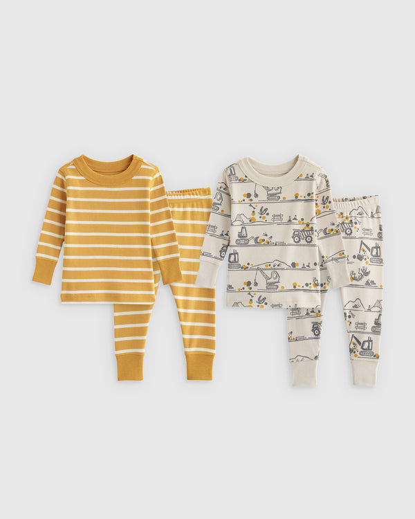 100% Organic Cotton Tight Fit Sleep 2-Pack - Baby Boy