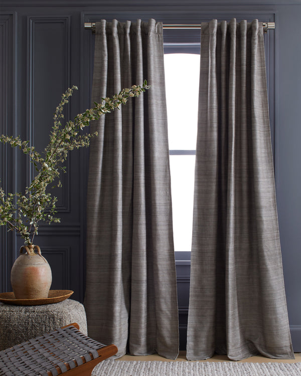 Raw Silk Blackout Curtain