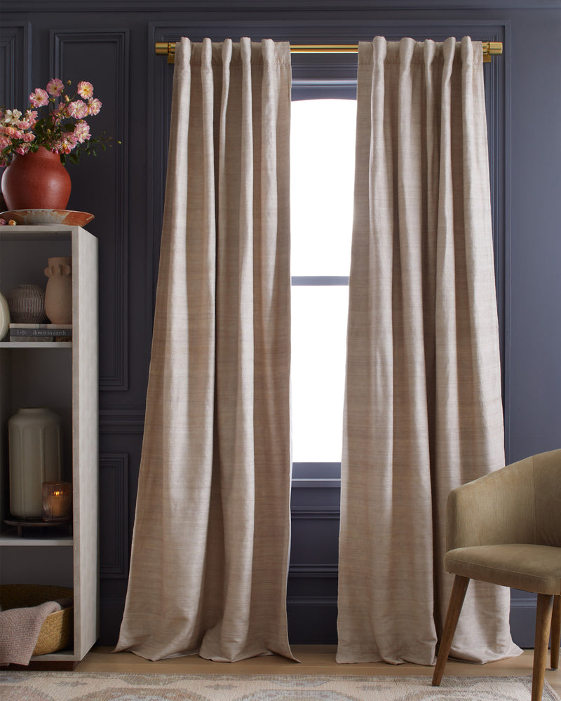 Raw Silk Blackout Curtain