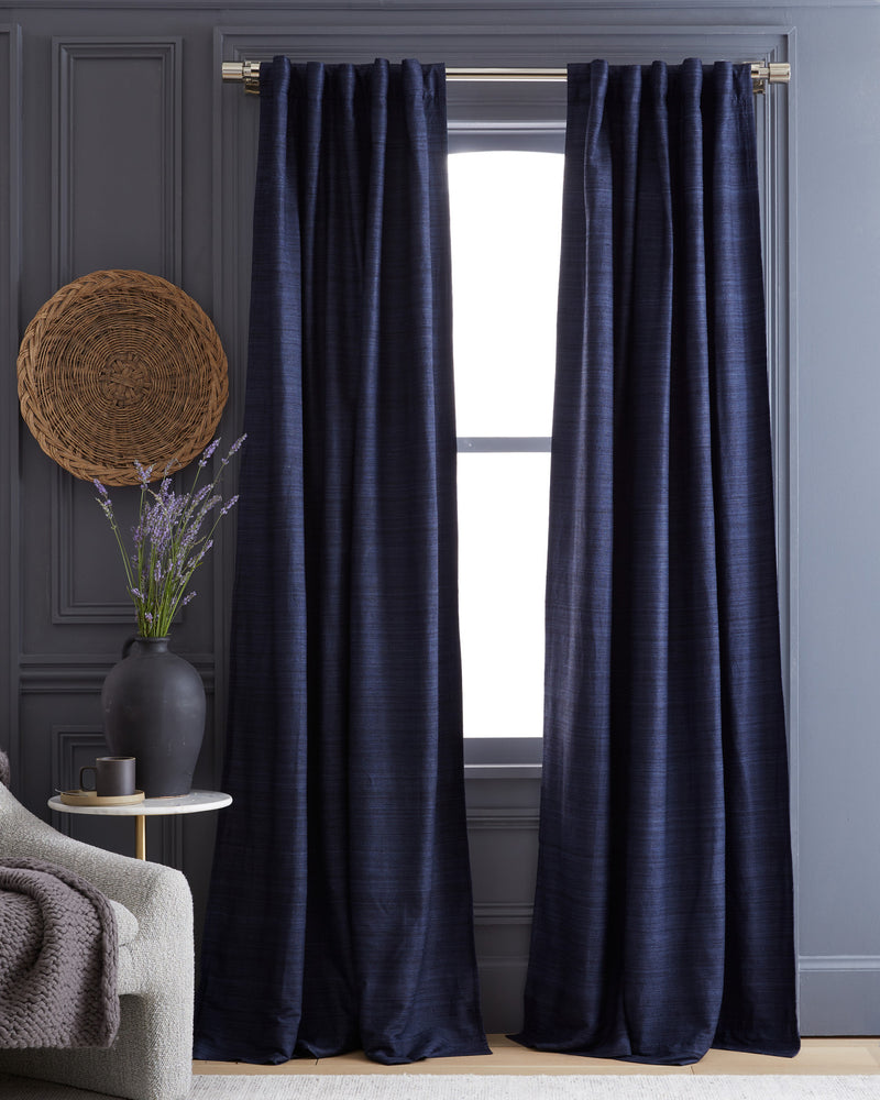 Raw Silk Blackout Curtain