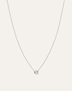 14K Gold Diamond Bezel Necklace1