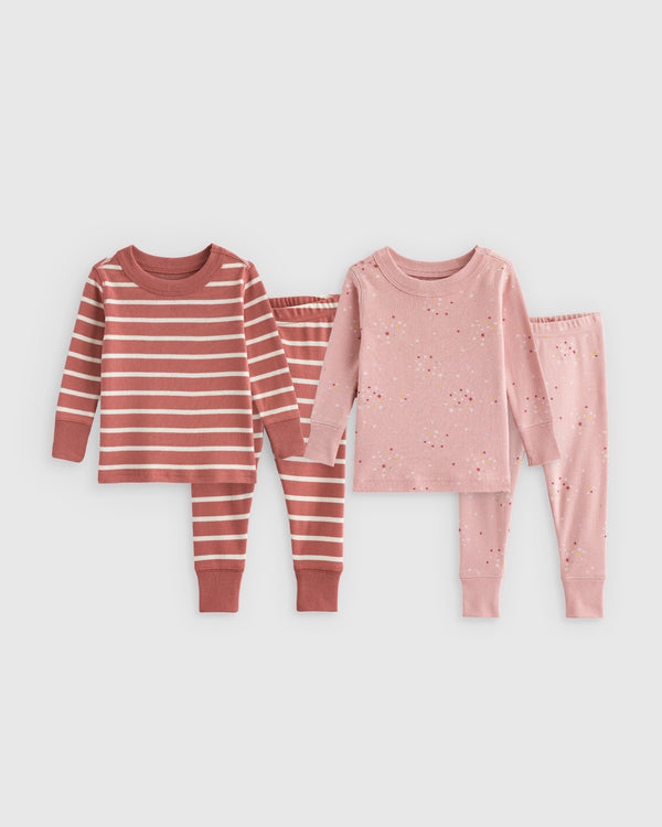 100% Organic Cotton Tight Fit Sleep 2-Pack - Baby Girl1
