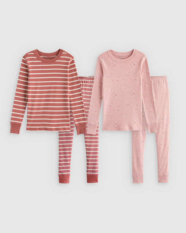 100% Organic Cotton Tight Fit Sleep 2-Pack - Kid Girl