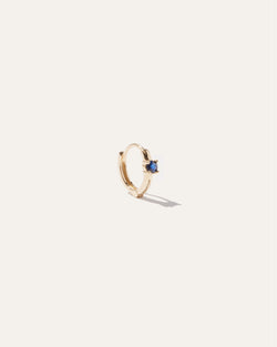14k Gold Gemstone Solo Mini Hoop Automation