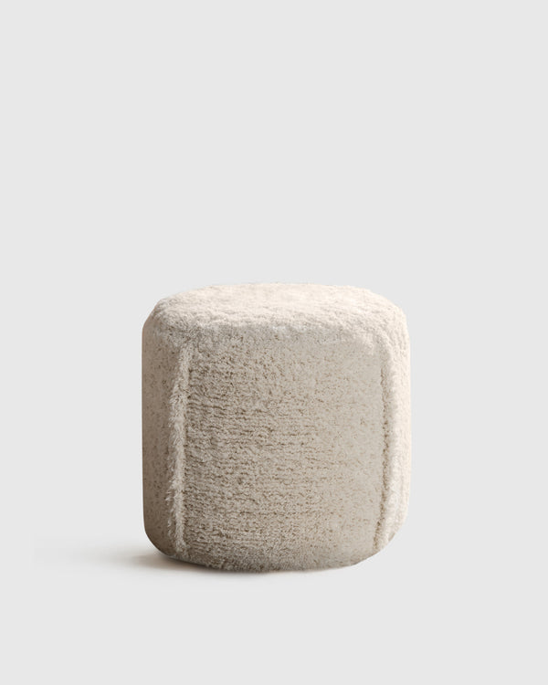 Textured Cotton Pouf