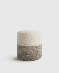 Two Tone Wool Pouf