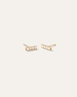14K Gold Fresh Water Pearl Bar Studs