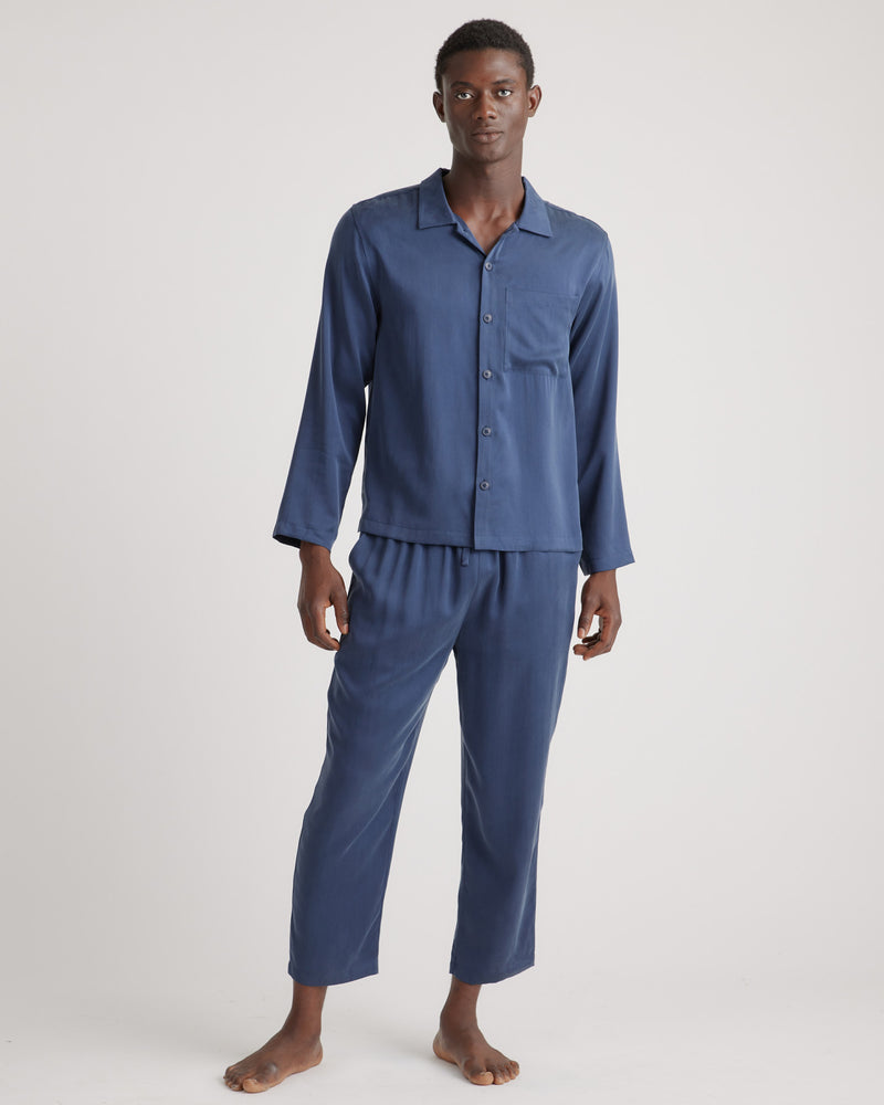100% Washable Silk Button Down Pant Set