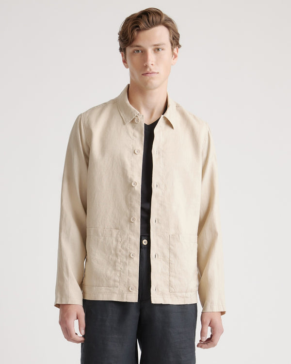 100% European Linen Shirt Jacket