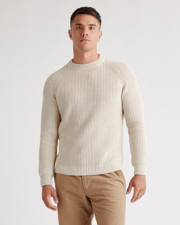 100% Organic Cotton Fisherman Crew Sweater