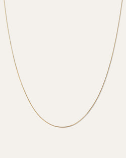 14K Gold Petite Box Chain Necklace