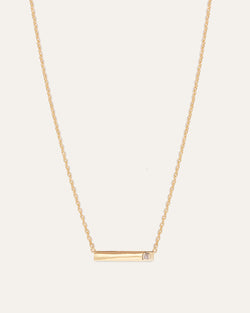 White Sapphire Bar Necklace