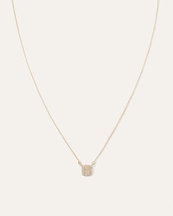 14K Diamond Pave Cushion Carine Necklace