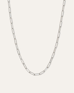 14k Gold Paperclip Chain Link Necklace