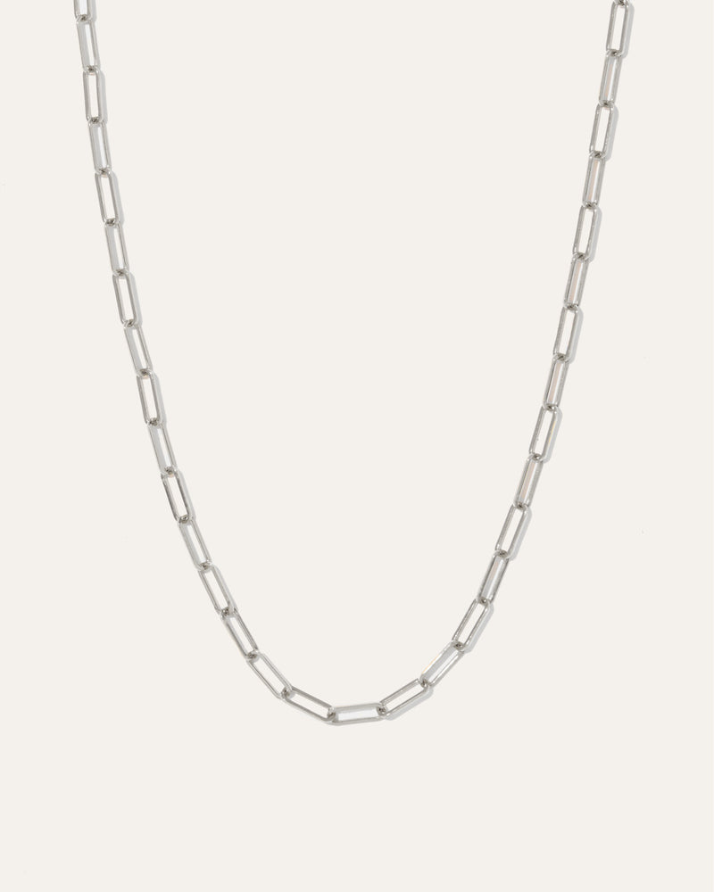 14k Gold Paperclip Chain Link Necklace