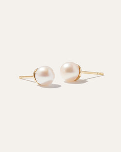 14K Gold Freshwater Cultured Pearl Studs
