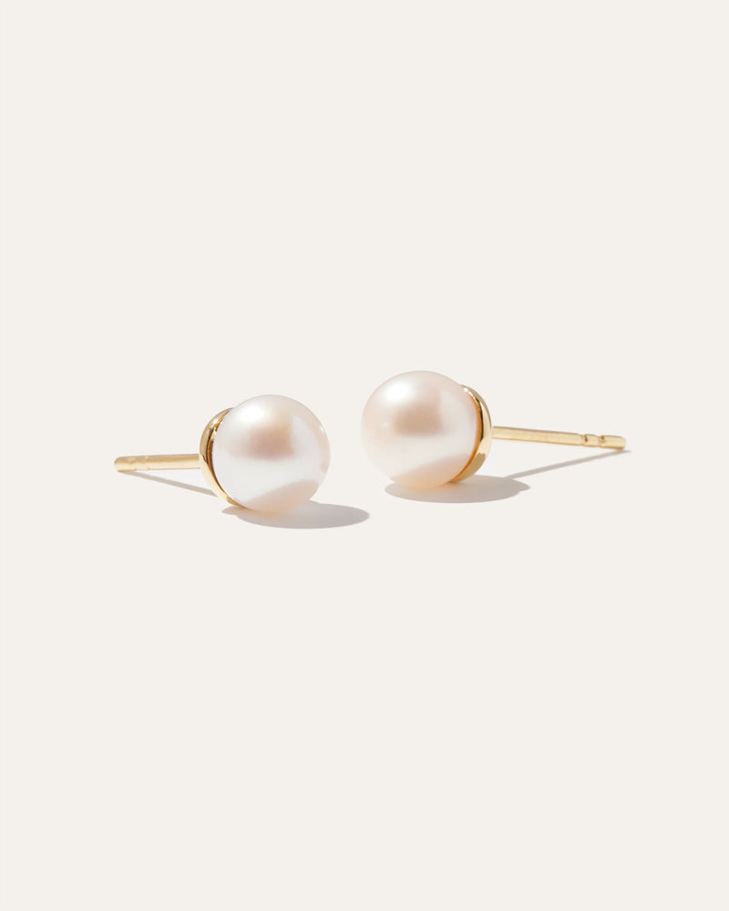 14K Gold Freshwater Cultured Pearl Studs
