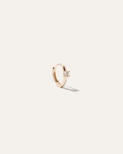 14k Gold Gemstone Solo Mini Hoop Automation