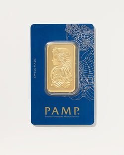 1 oz Gold Bar PAMP Lady Fortuna Veriscan