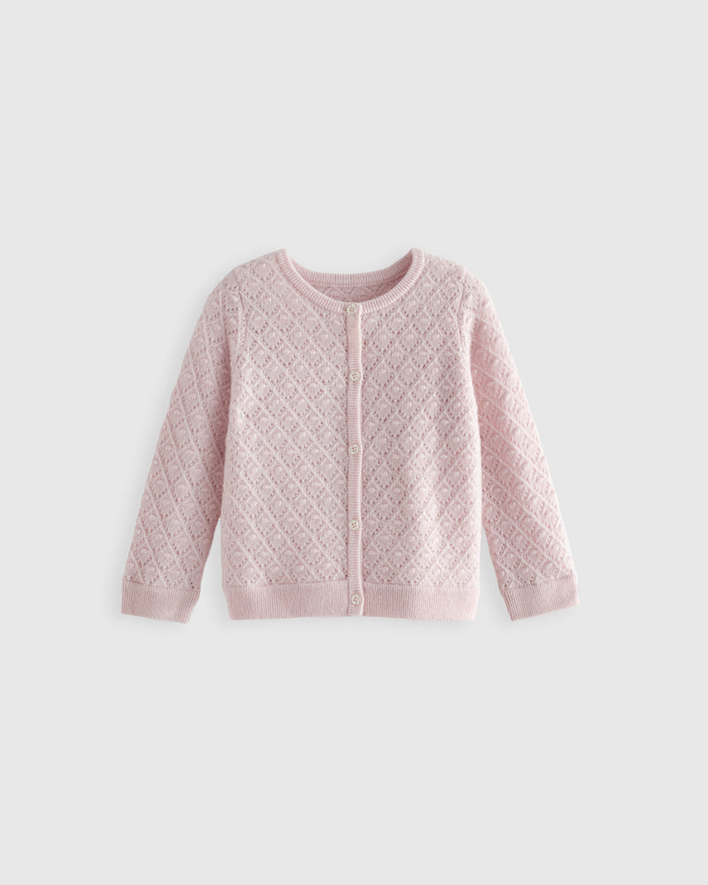 Washable Cashmere Pointelle Cardigan - Toddler Gender Neutral