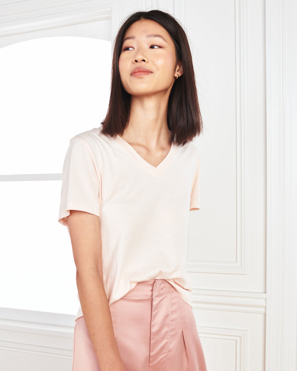 100% Organic Cotton V Neck Tee