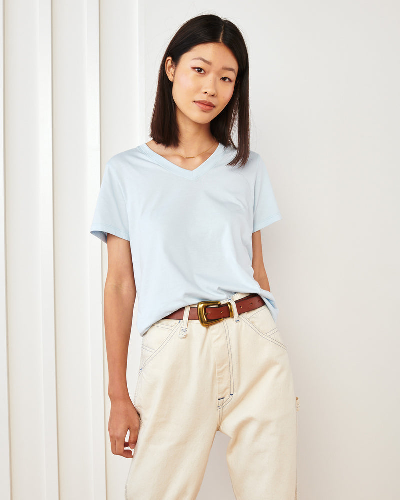 100% Organic Cotton V Neck Tee