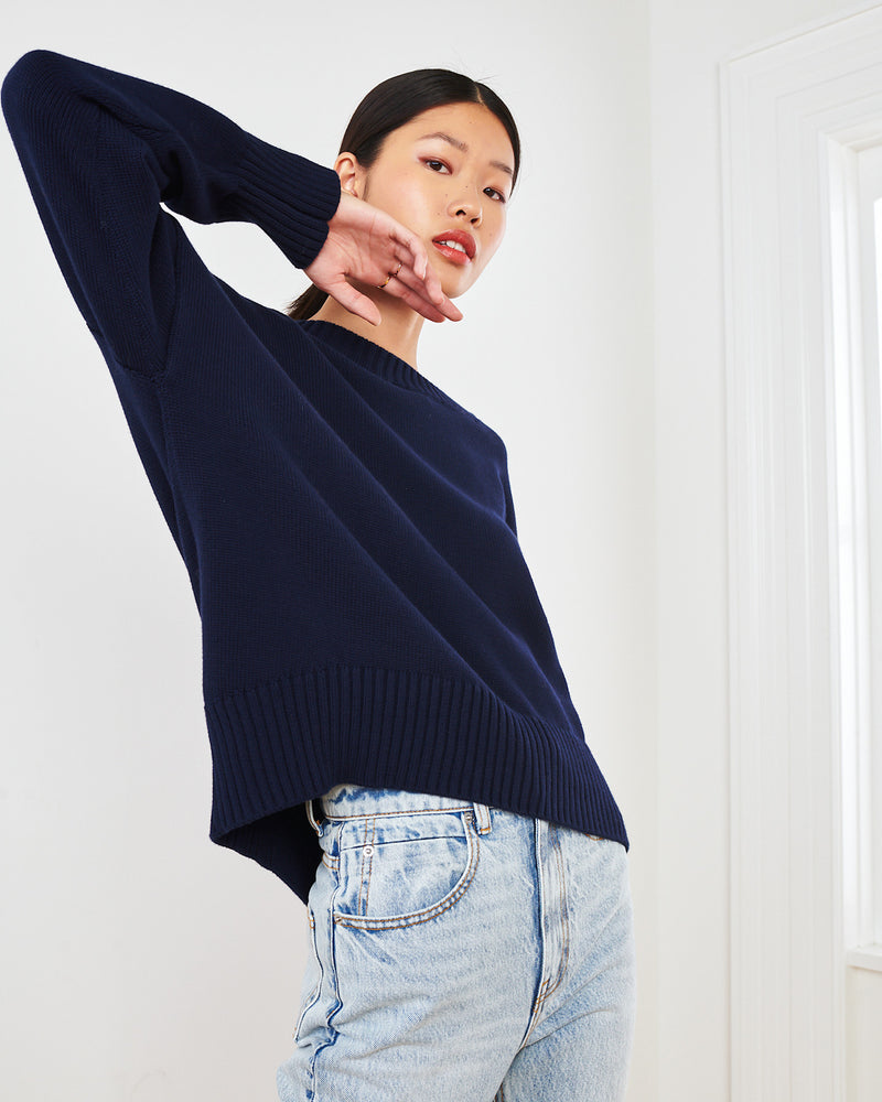 100% Organic Cotton Boyfriend Crew Sweater