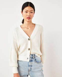 Baby Alpaca-Wool Cropped Cardigan