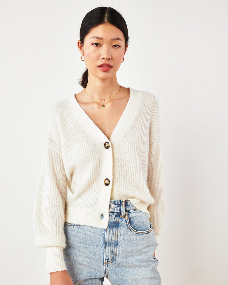 Baby Alpaca-Wool Cropped Cardigan