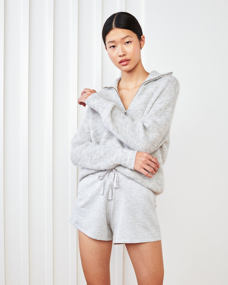 Baby Alpaca-Wool Quarter Zip
