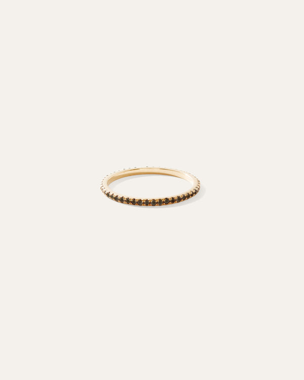 14K Gold Black Diamond Band