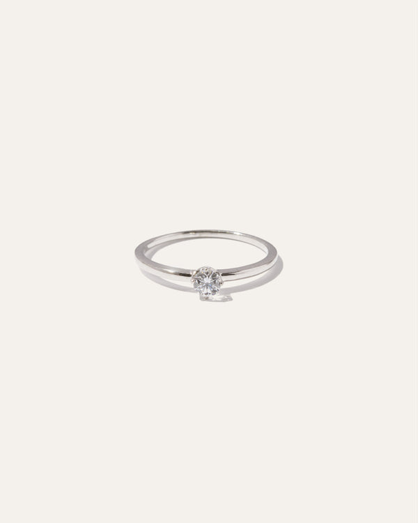 14K Gold Solitaire Diamond Engagement Ring