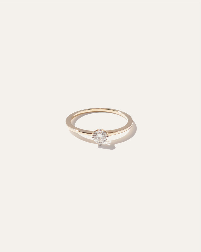 14K Gold Solitaire Diamond Engagement Ring