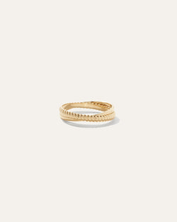14K Gold Double Stack Ring